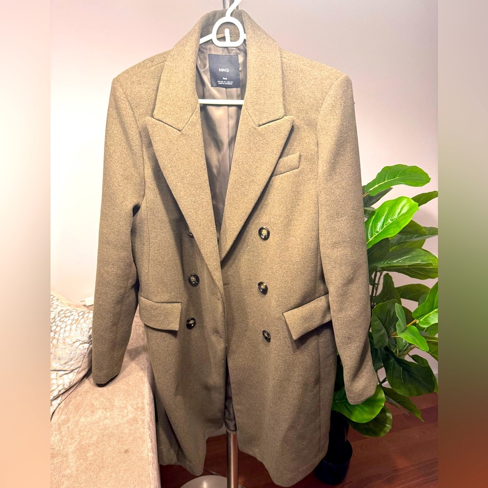 Mango double breasted wool coat